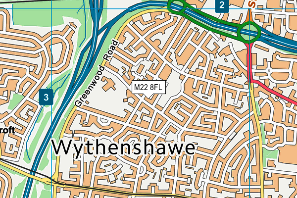 M22 8FL map - OS VectorMap District (Ordnance Survey) M22 8FL map - OS VectorMap District (Ordnance Survey)