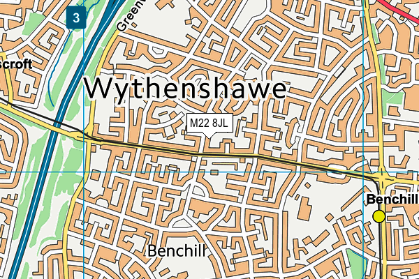 M22 8JL map - OS VectorMap District (Ordnance Survey) M22 8JL map - OS VectorMap District (Ordnance Survey)