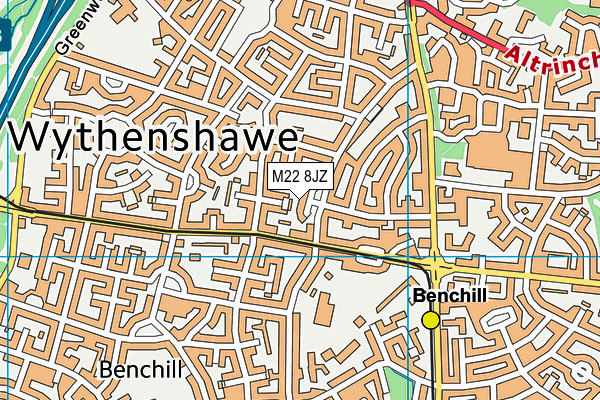 M22 8JZ map - OS VectorMap District (Ordnance Survey) M22 8JZ map - OS VectorMap District (Ordnance Survey)