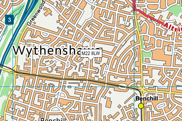 M22 8LW map - OS VectorMap District (Ordnance Survey) M22 8LW map - OS VectorMap District (Ordnance Survey)