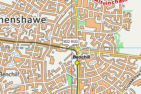 M22 8UG map - OS VectorMap District (Ordnance Survey) M22 8UG map - OS VectorMap District (Ordnance Survey)