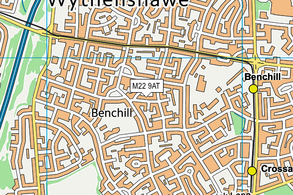 M22 9AT map - OS VectorMap District (Ordnance Survey) M22 9AT map - OS VectorMap District (Ordnance Survey)