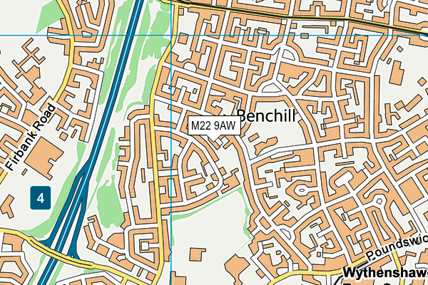 M22 9AW map - OS VectorMap District (Ordnance Survey) M22 9AW map - OS VectorMap District (Ordnance Survey)