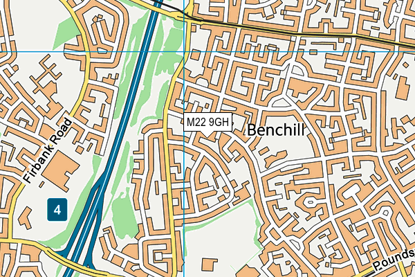 M22 9GH map - OS VectorMap District (Ordnance Survey) M22 9GH map - OS VectorMap District (Ordnance Survey)