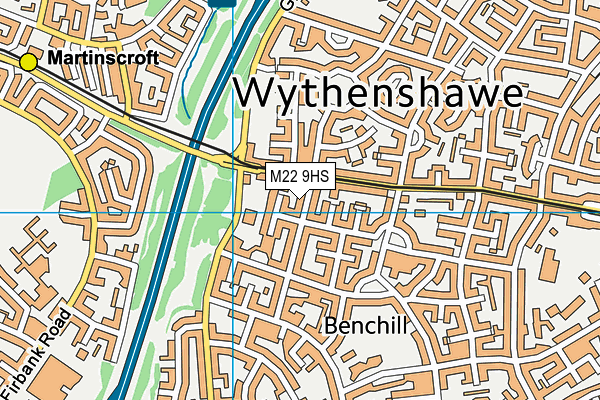 M22 9HS map - OS VectorMap District (Ordnance Survey) M22 9HS map - OS VectorMap District (Ordnance Survey)
