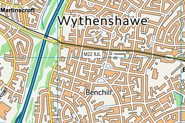 M22 9JL map - OS VectorMap District (Ordnance Survey) M22 9JL map - OS VectorMap District (Ordnance Survey)