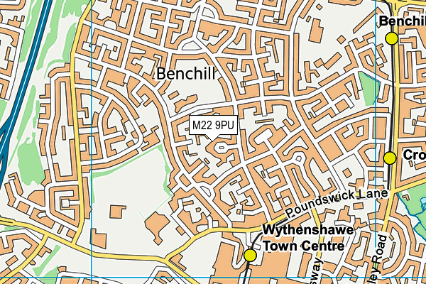 M22 9PU map - OS VectorMap District (Ordnance Survey) M22 9PU map - OS VectorMap District (Ordnance Survey)