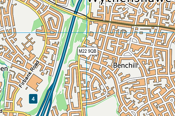M22 9QB map - OS VectorMap District (Ordnance Survey) M22 9QB map - OS VectorMap District (Ordnance Survey)