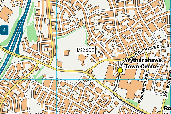 M22 9QE map - OS VectorMap District (Ordnance Survey) M22 9QE map - OS VectorMap District (Ordnance Survey)
