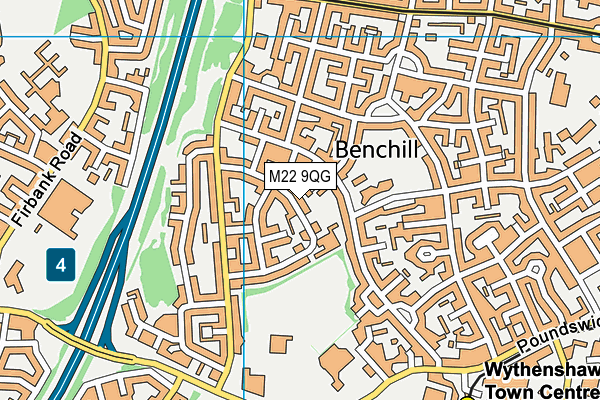 M22 9QG map - OS VectorMap District (Ordnance Survey) M22 9QG map - OS VectorMap District (Ordnance Survey)