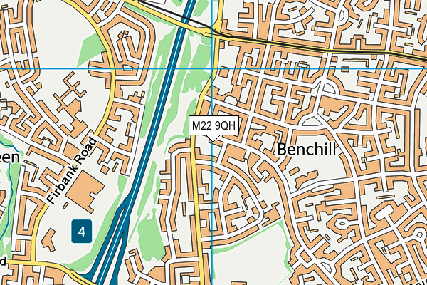 M22 9QH map - OS VectorMap District (Ordnance Survey) M22 9QH map - OS VectorMap District (Ordnance Survey)