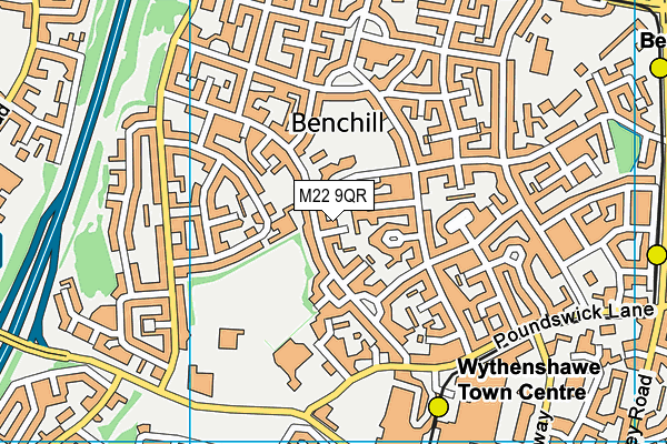 M22 9QR map - OS VectorMap District (Ordnance Survey) M22 9QR map - OS VectorMap District (Ordnance Survey)