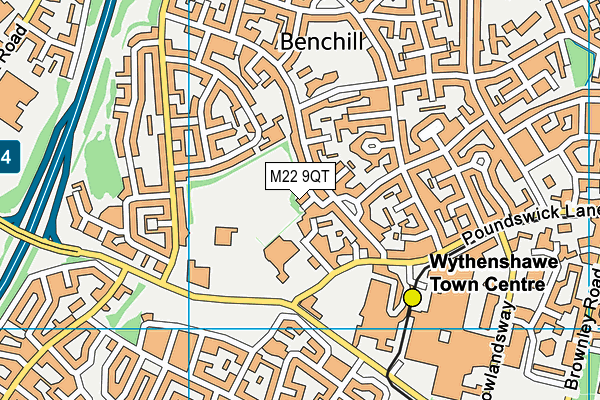 M22 9QT map - OS VectorMap District (Ordnance Survey) M22 9QT map - OS VectorMap District (Ordnance Survey)