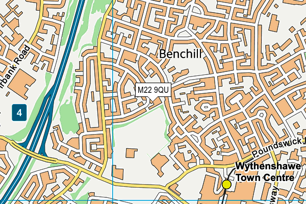 M22 9QU map - OS VectorMap District (Ordnance Survey) M22 9QU map - OS VectorMap District (Ordnance Survey)