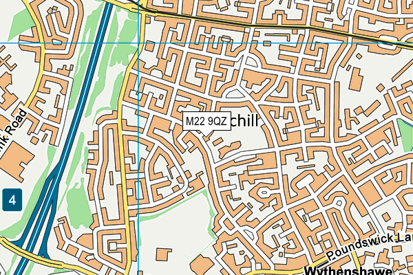 M22 9QZ map - OS VectorMap District (Ordnance Survey) M22 9QZ map - OS VectorMap District (Ordnance Survey)