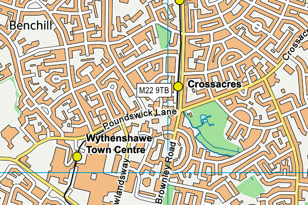 M22 9TB map - OS VectorMap District (Ordnance Survey) M22 9TB map - OS VectorMap District (Ordnance Survey)