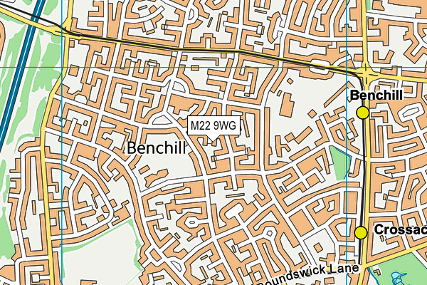 M22 9WG map - OS VectorMap District (Ordnance Survey) M22 9WG map - OS VectorMap District (Ordnance Survey)