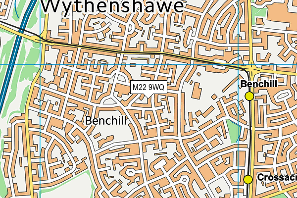 M22 9WQ map - OS VectorMap District (Ordnance Survey) M22 9WQ map - OS VectorMap District (Ordnance Survey)