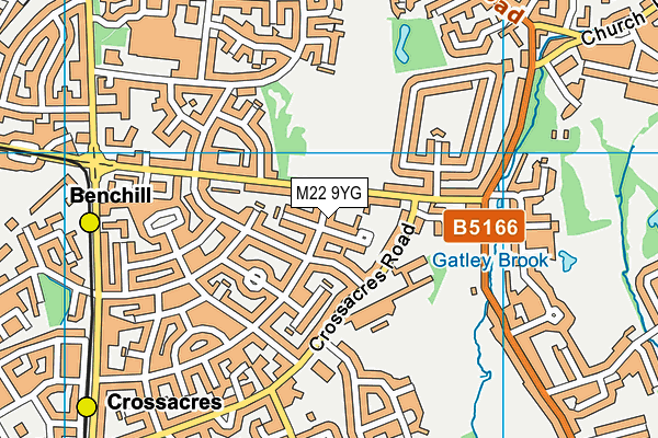 M22 9YG map - OS VectorMap District (Ordnance Survey) M22 9YG map - OS VectorMap District (Ordnance Survey)