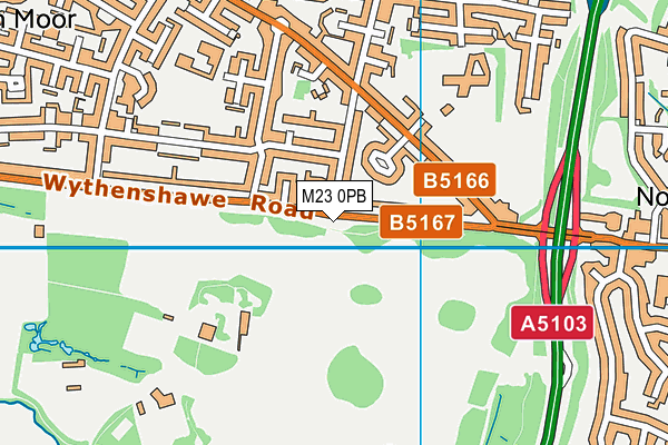 M23 0PB map - OS VectorMap District (Ordnance Survey) M23 0PB map - OS VectorMap District (Ordnance Survey)