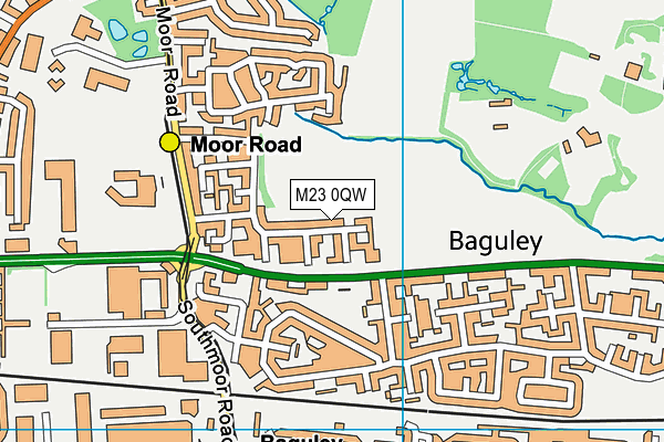 M23 0QW map - OS VectorMap District (Ordnance Survey)