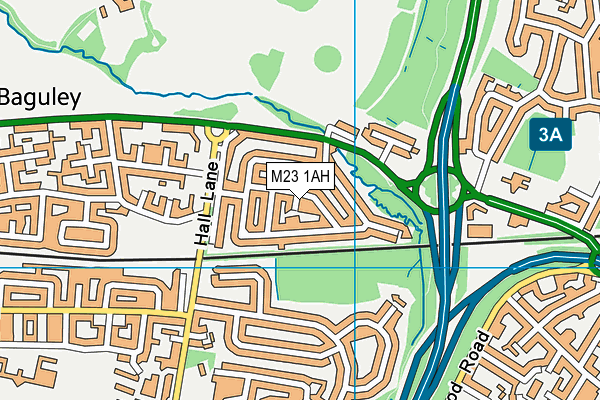 M23 1AH map - OS VectorMap District (Ordnance Survey) M23 1AH map - OS VectorMap District (Ordnance Survey)