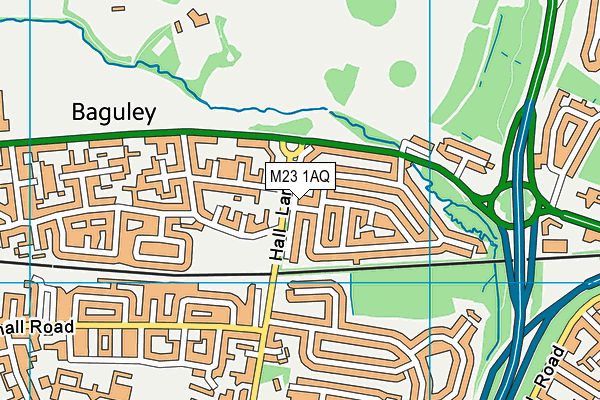 M23 1AQ map - OS VectorMap District (Ordnance Survey)