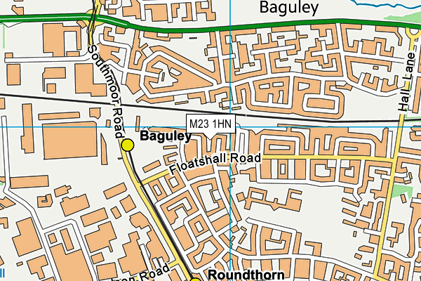 M23 1HN map - OS VectorMap District (Ordnance Survey)