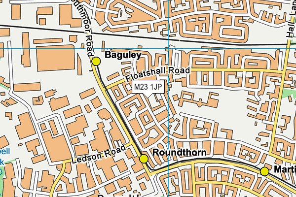 M23 1JP map - OS VectorMap District (Ordnance Survey)