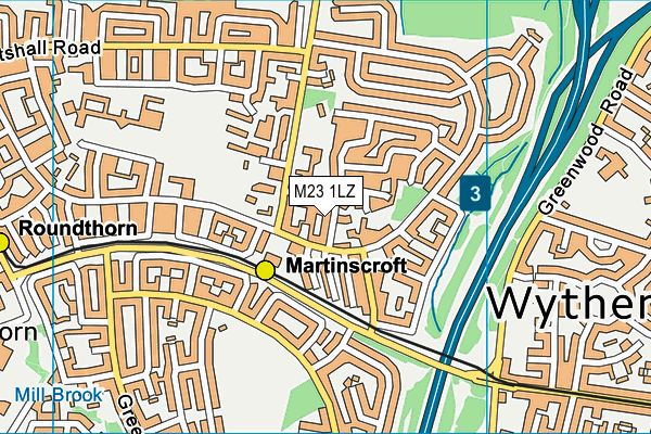 M23 1LZ map - OS VectorMap District (Ordnance Survey) M23 1LZ map - OS VectorMap District (Ordnance Survey)