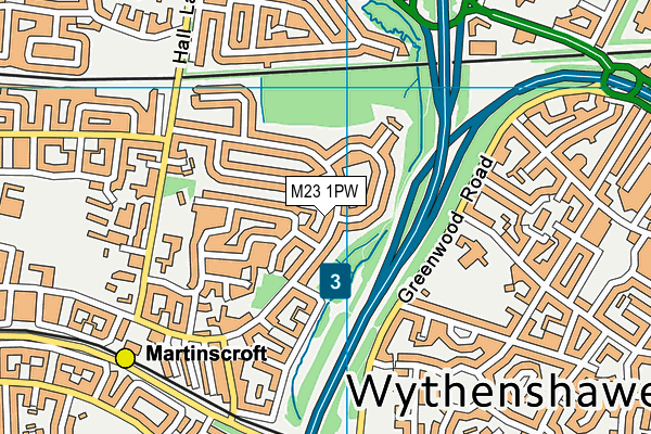 M23 1PW map - OS VectorMap District (Ordnance Survey) M23 1PW map - OS VectorMap District (Ordnance Survey)