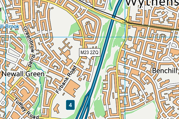 M23 2ZQ map - OS VectorMap District (Ordnance Survey) M23 2ZQ map - OS VectorMap District (Ordnance Survey)