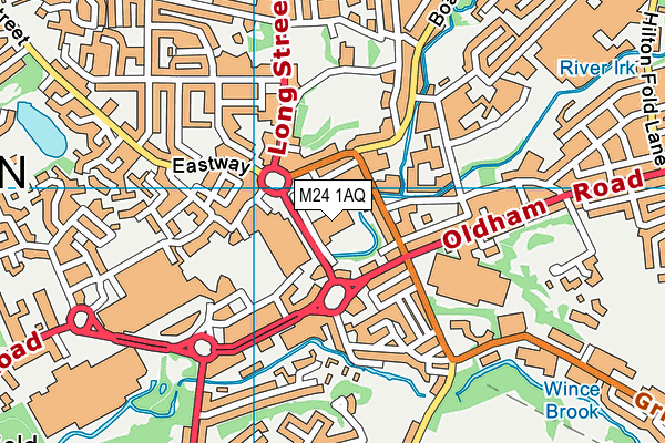 M24 1AQ map - OS VectorMap District (Ordnance Survey) M24 1AQ map - OS VectorMap District (Ordnance Survey)