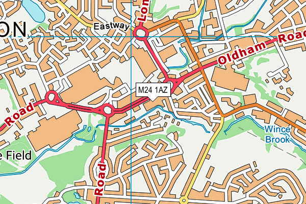 M24 1AZ map - OS VectorMap District (Ordnance Survey) M24 1AZ map - OS VectorMap District (Ordnance Survey)