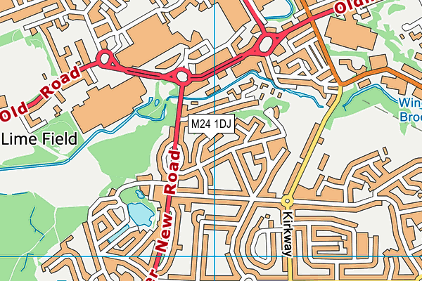 M24 1DJ map - OS VectorMap District (Ordnance Survey) M24 1DJ map - OS VectorMap District (Ordnance Survey)