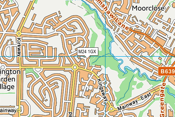 M24 1GX map - OS VectorMap District (Ordnance Survey) M24 1GX map - OS VectorMap District (Ordnance Survey)