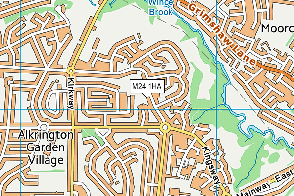 M24 1HA map - OS VectorMap District (Ordnance Survey) M24 1HA map - OS VectorMap District (Ordnance Survey)