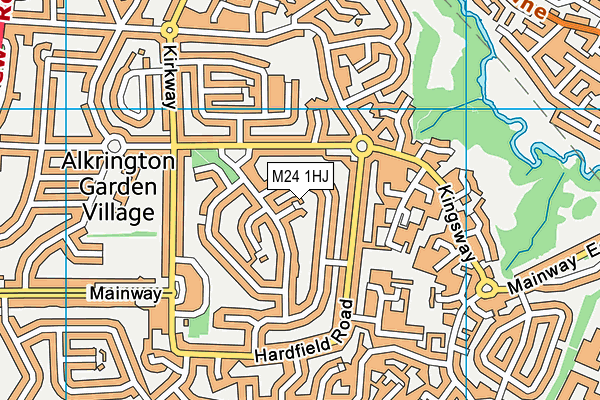 M24 1HJ map - OS VectorMap District (Ordnance Survey) M24 1HJ map - OS VectorMap District (Ordnance Survey)