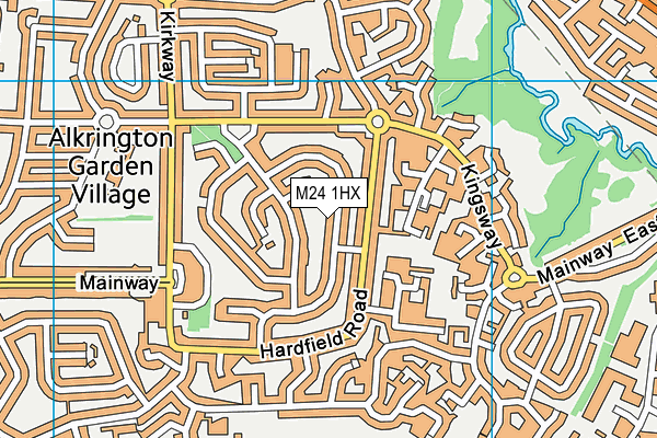 M24 1HX map - OS VectorMap District (Ordnance Survey) M24 1HX map - OS VectorMap District (Ordnance Survey)