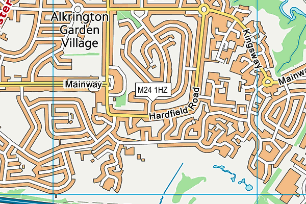 M24 1HZ map - OS VectorMap District (Ordnance Survey) M24 1HZ map - OS VectorMap District (Ordnance Survey)