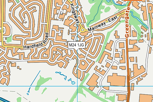 M24 1JG map - OS VectorMap District (Ordnance Survey) M24 1JG map - OS VectorMap District (Ordnance Survey)