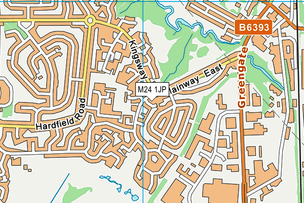 M24 1JP map - OS VectorMap District (Ordnance Survey) M24 1JP map - OS VectorMap District (Ordnance Survey)