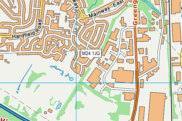 M24 1JQ map - OS VectorMap District (Ordnance Survey) M24 1JQ map - OS VectorMap District (Ordnance Survey)
