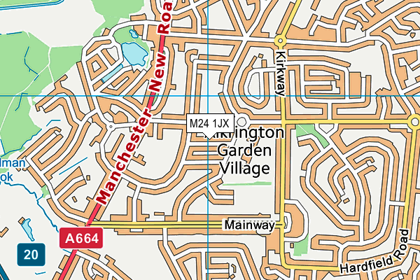 M24 1JX map - OS VectorMap District (Ordnance Survey) M24 1JX map - OS VectorMap District (Ordnance Survey)