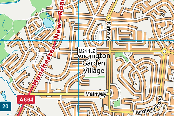 M24 1JZ map - OS VectorMap District (Ordnance Survey) M24 1JZ map - OS VectorMap District (Ordnance Survey)