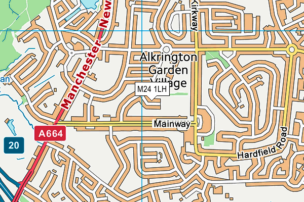 M24 1LH map - OS VectorMap District (Ordnance Survey) M24 1LH map - OS VectorMap District (Ordnance Survey)