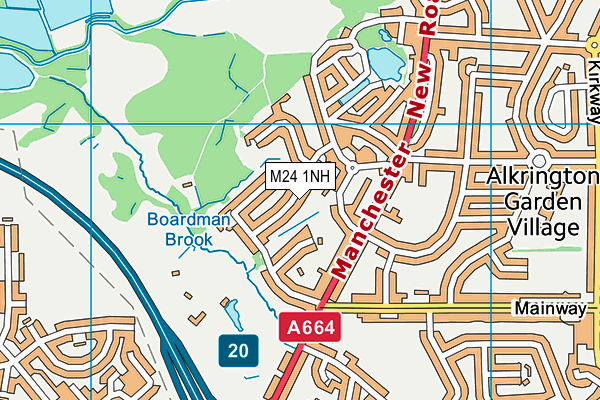 M24 1NH map - OS VectorMap District (Ordnance Survey) M24 1NH map - OS VectorMap District (Ordnance Survey)