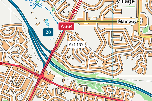 M24 1NY map - OS VectorMap District (Ordnance Survey) M24 1NY map - OS VectorMap District (Ordnance Survey)