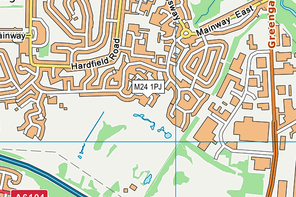 M24 1PJ map - OS VectorMap District (Ordnance Survey) M24 1PJ map - OS VectorMap District (Ordnance Survey)