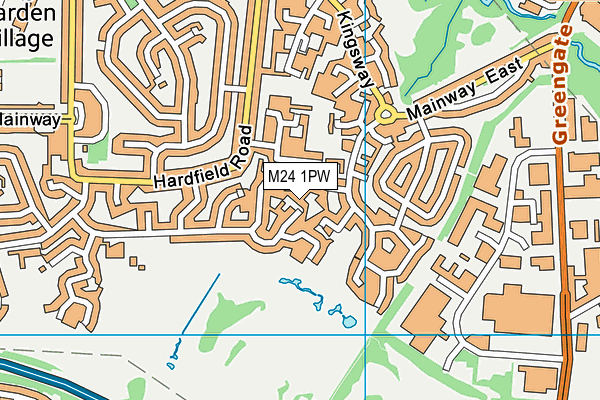 M24 1PW map - OS VectorMap District (Ordnance Survey) M24 1PW map - OS VectorMap District (Ordnance Survey)